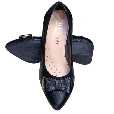 Giày Nữ Búp Bê Đế Xuồng HÀ NAM Da Bò Thật Thời Trang cao 5cm GBBN2042