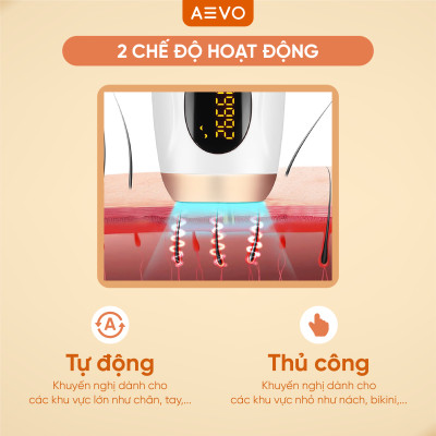 Máy Máy Triệt Lông AEVO Hair Removal Handset Triệt Lông Vĩnh Viễn Đơn Giản Tại Nhà [Bảo hành 12 tháng]
