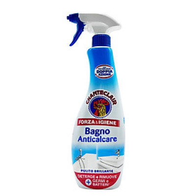 Xịt tẩy cặn canxi thiết bị phòng tắm đa năng Chanteclair Bagno Ý 625ml
