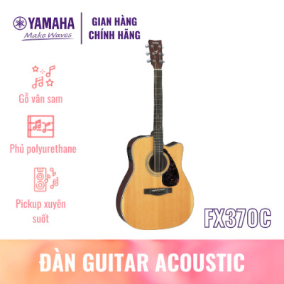 Đàn Guitar Acoustic YAMAHA FX370C - Mặt đàn gỗ vân sam, mặt sườn và lưng đàn từ gỗ nato, hệ thống âm thanh Pickup, hàng chính hãng