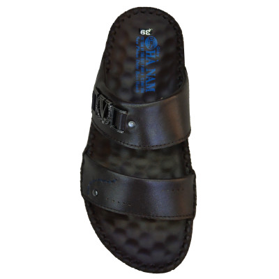 Dép Nam Quai Ngang HÀ NAM Da Bò Thật Cao Cấp DNA2085