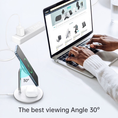 Đế sạc Choetech T581-F không dây Mag-safe 2in 1 (Hàng chính hãng)