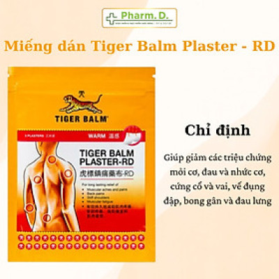Hộp miếng dán Tiger Balm Plaster - RD Haw Par giảm mỏi cơ, đau và nhức cơ size (7cm x 10cm) và (10cm x 14cm)