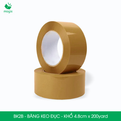 BK2B - 1 cuộn băng keo đục khổ 4.8cm x 200yard - Băng dính đóng hàng, băng keo khổ lớn