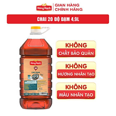 Nước mắm truyền thống Phú Quốc Hồng Hạnh Cao Đạm 20 độ đạm, dung tích 4,9 lít - Nêm ướp đậm đà
