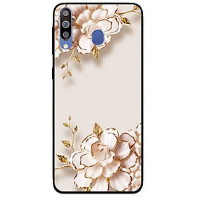Ốp lưng dành cho Samsung M30 mẫu Tranh Hoa Nền Trắng