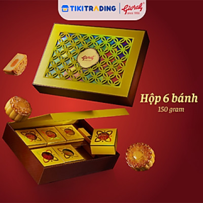 Hộp 6 Bánh Trung Thu Givral Trăng Yêu Thương 1 (150gr)