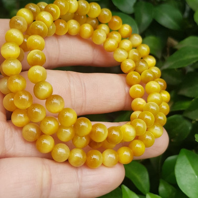 Vòng tay nữ đá mắt hổ tự nhiên vàng anh vip 6mm quấn tay 3 vòng đẹp vòng màu vàng anh tươi đẹp hợp nữ mệnh kim mệnh thổ mệnh thuỷ đeo tay may mắn xinh đẹp sang tay ạ