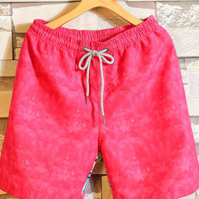 Quần Đi Biển Đôi - Quần Đùi Đôi - Thời Trang Đôi Mùa Hè - Quần Short Cặp Đôi SZone SQ220 Pink Pug