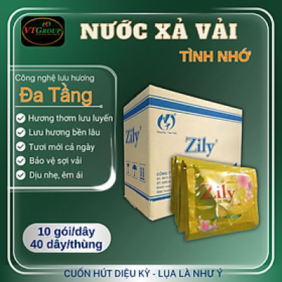 Nước Xả Vải Zily ( 40 Dây /Thùng ) - Tặng 1 Chai Xịt Thơm & Làm Phẳng Quần Áo Zily 300gr