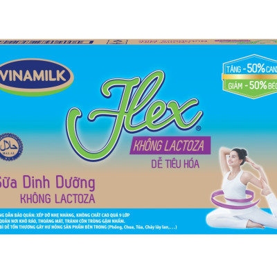 Thùng 48 Hộp Sữa tiệt trùng Vinamilk Flex không Lactose 180ml