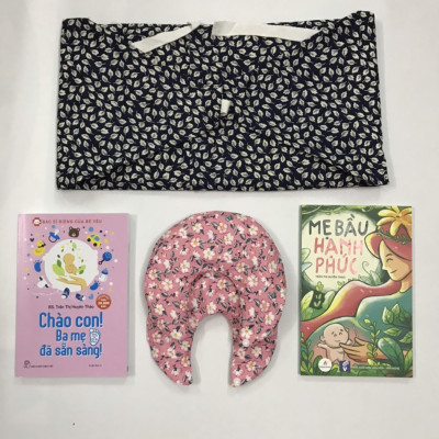 COMBO MẸ BẦU: GỐI CHƯỜM LƯNG, TÚI CHƯỜM KÍCH SỮA