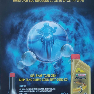 Dung dịch súc rửa động cơ Castrol Engine Shampoo - Two Wheelers (70ML)