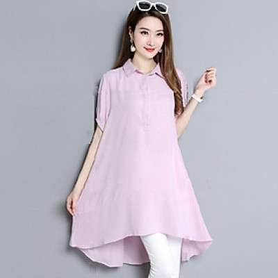 Đầm suông rộng công sở cổ bẻ nhẹ nhàng DB39