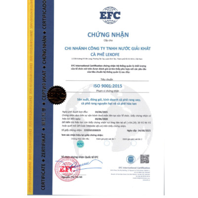 Cà phê rang xay Bình Minh Lekofe 100% Robusta Đắng đậm chát nhẹ Túi 250gram