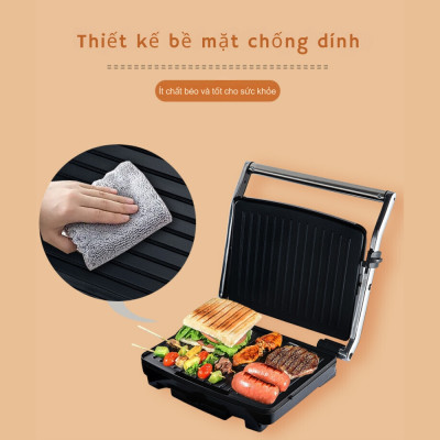 MỚI Máy kẹp nướng bánh mì ép bánh sandwich SOKANY SK-210 công suất cao 2000W rán trứng, nướng thịt CHỐNG DÍNH đa năng -HÀNG CHÍNH HÃNG