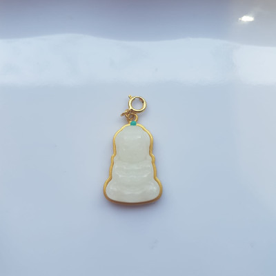 Mặt Phật Di Lặc đá cẩm thạch trắng nhỏ Charm phối vòng tay và mặt dây chuyền Size 20mm x ngang 12mm x dầy 5mm Hợp mệnh Kim, mệnh Thủy ạ Nữ phối với vòng đeo tay hay làm mặt dây chuyền đeo đẹp, có thể làm mặt dây chuyền cho các bé đeo xinh dễ thương ạ