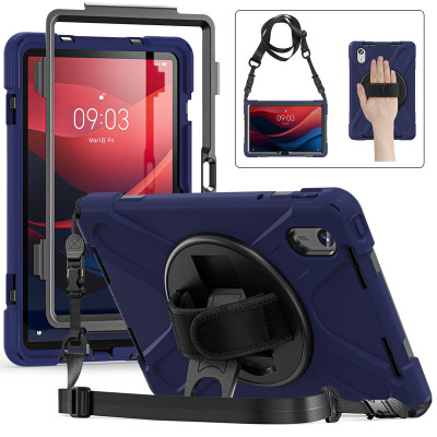 Ốp lưng cho Lenovo Tab M11 Zaki Chống Sốc Có Chân Dựng, Dây Đeo Vai Và Tay - Đen - Hàng Chính Hãng