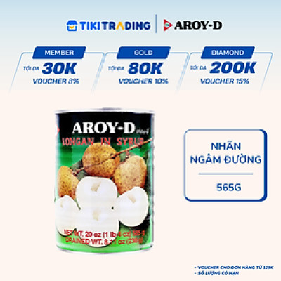 Trái Nhãn Ngâm Đường Aroy-D 565g