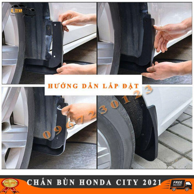 Bộ 4 Chắn Bùn Honda City 2021 Nhựa Dẻo Siêu Bền Bỉ