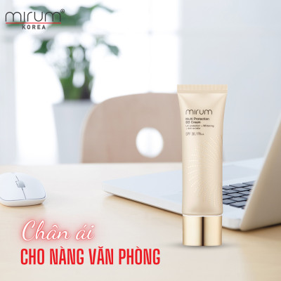 Kem BB 6in1 Mirum làm trắng da, chống lão hoá, dưỡng ẩm, chống tia UV, Lót và nền 50g Mirum Multi Protection BB cream SPF30/PA++ 