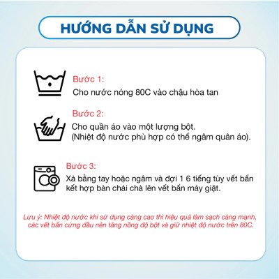 Bột tẩy quần áo màu CleanZ 300g đánh bay vết bẩn, ố màu