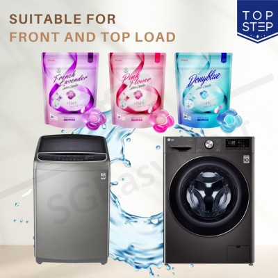 Viên giặt xả Top Step hương Nước hoa tinh tế gói 33 viên (462g)