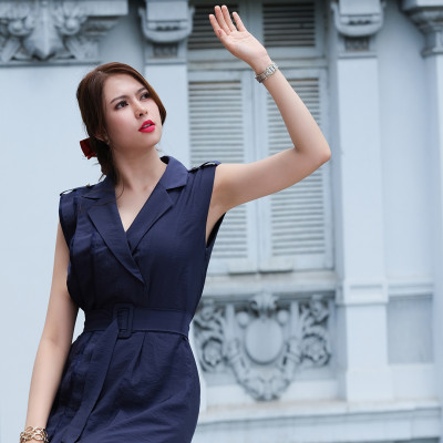 Đầm Suông Đầm Kiểu Đẹp Thời trang thiết kế Hity DRE127 (Xanh Cổ Điển)