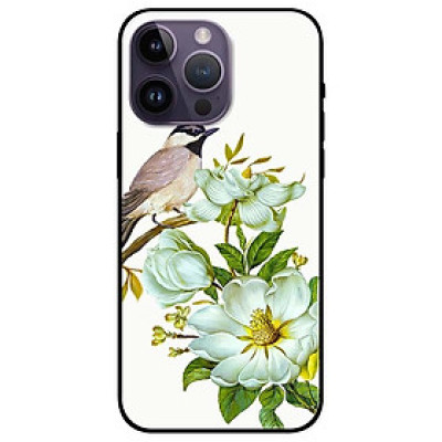 Ốp lưng dành cho Iphone 14 - Iphone 14 Plus - Iphone 14 Pro - Iphone 14 Pro Max - Chim Đậu Cành Hoa Trắng