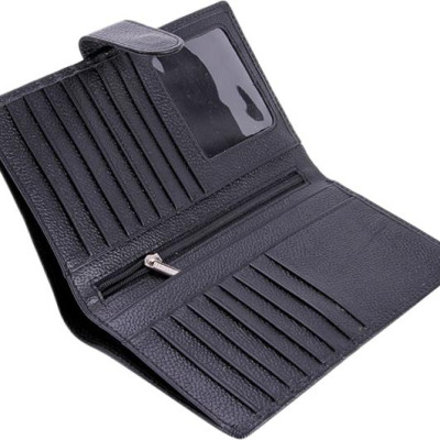 Ví Nam Dáng Đứng Huy Hoàng HT2145 (12.5 x 10 cm) - Đen