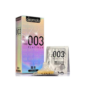 Bao Cao Su Okamoto 0.03 Cool Siêu mỏng Bóng Láng Mát lạnh Hộp 8 Cái 