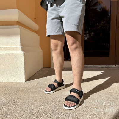 Giày Sandal Nam Nữ Unisex The BiLy Quai Ngang Dây Dù Đế Phylon Siêu Êm Nhẹ Màu Xám-BL10