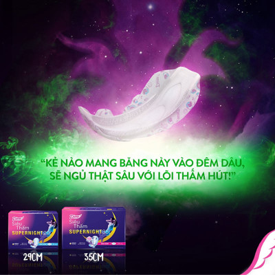 Combo 6 Băng Vệ Sinh Diana Super Night 35cm (Gói 3 Miếng)