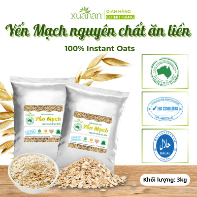 Yến Mạch Nguyên Chất Ăn Liền Xuân An [ko đường] Túi 3Kg (Giảm 30%)