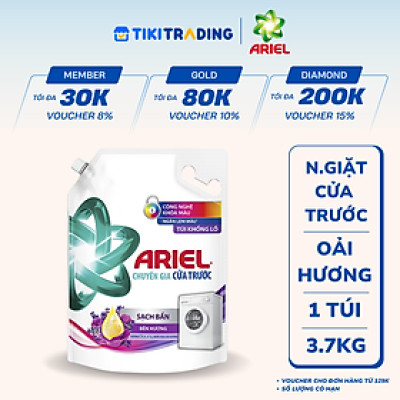 Nước Giặt ARIEL Cửa Trước Bền Màu Hương Hoa Oải Hương Túi 3.7 KG