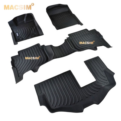 Thảm lót sàn xe ô tô Ford Everest 2022+ (sd) Nhãn hiệu Macsim chất liệu nhựa TPE cao cấp màu đen