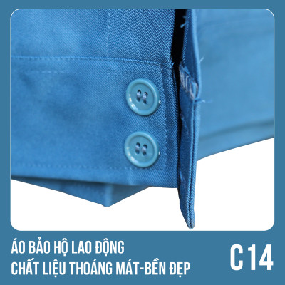 Áo bảo hộ lao động, chất liệu thoáng mát, bền đẹp - Mã C14
