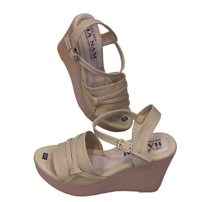 Giày Sandal Nữ Đế Xuồng TiTi ĐÔ Cao Cấp 9cm DNU2061d