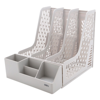 Kệ hồ sơ 3 Ngăn Ráp Liên hoàn với Khay Để Bút Deli Z00112 