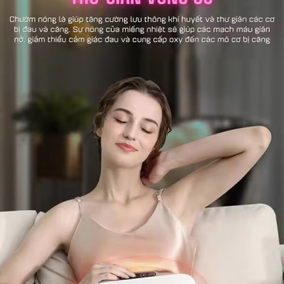 Đai Massage Bụng Hỗ Trợ tan Mỡ Bụng, Xoa Bóp Cùng Lúc Làm Nóng, Mát Xa Cổ Vai Lưng Đùi  Megou TY-308 BH 1 Năm - Podi92