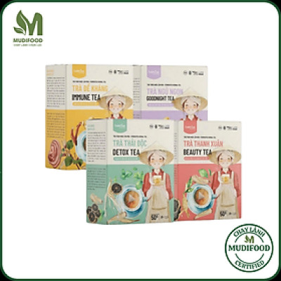 Combo 4 Hộp Trà Dalahouse Hộp 50g - Trà Thanh Xuân, Trà Thải Độc, Trà Đề Kháng, Trà Ngủ Ngon, Tốt Cho Sức Khỏe