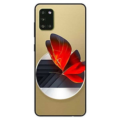 Ốp lưng dành cho Samsung A31 mẫu Vòng Tròn Bướm Đỏ