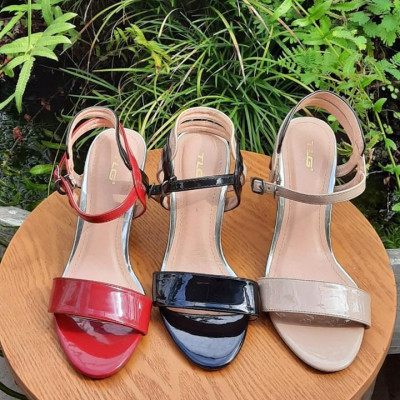 Sandal cao gót đế 7 màu cao cấp hot trend  quai da mềm mại 20248