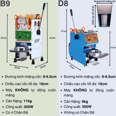 Máy Dập Cốc, Máy Ép Nhiệt Thủ Công D8 YILI Electric, Máy Dập Nắp Cốc hàng nhập khẩu