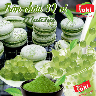 Combo Trân châu 3Q vị Matcha Yoki & Trân châu 3Q vị việt quất Yoki