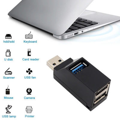 Hub chia 1 ra 3 cổng USB - Giao Màu Ngẫu Nhiên - Hàng nhập khẩu