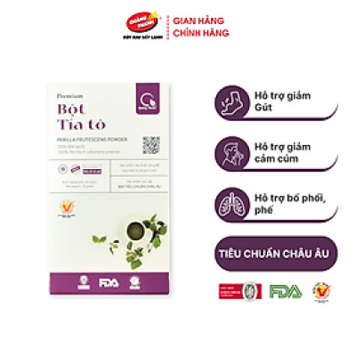 Bột Tía Tô Sấy Lạnh Nguyên Chất Quảng Thanh Hộp 30g  - Giảm mụn, mờ thâm nám, giảm gút, giảm cảm cúm, làm đẹp