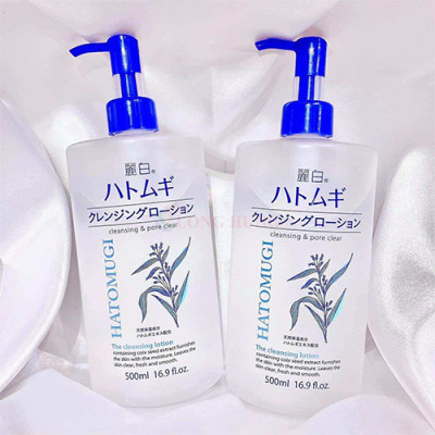 Nước tẩy trang Ý Dĩ Kumano Hatomugi Reihaku Cleansing Lotion làm sạch sâu và dưỡng sáng da (500ml) - Hàng chính hãng
