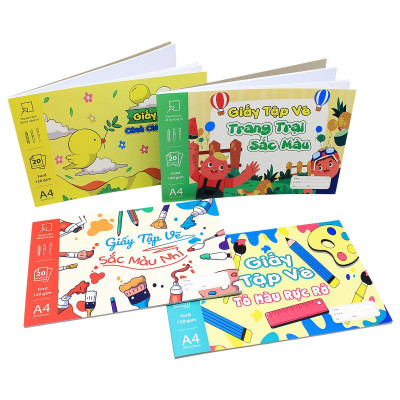 Tập Vẽ A4 - 40 Trang 120gsm - The Sun - Tô Màu Rực Rỡ