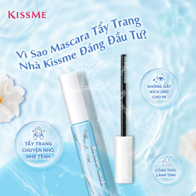 Set Dây Mascara Làm Nâng Cong Dài, Dày Rậm Mi Và Tẩy Trang Mi Kissme (6g & 6.6ml)